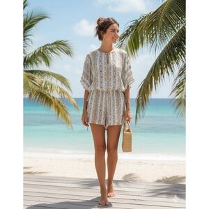 FAITHFULL‎ THE BRAND Oasis Print Fox Playsuit